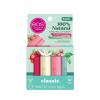 imageeos 100 Natural ampamp Organic Lip Balm Sticks Strawberry Sorbet Vanilla Bean Sweet Mint ampamp Pomegranate Raspberry Lip Care Products 014 oz 4PackMulti