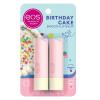 imageeos Natural Shea Moisturizing Lip Balm Birthday Cake AllDay Moisture Lip Care Products 014 Ounce Pack of 2Birthday Cake Stick