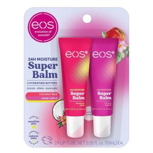 imageeos 24H Moisture Super Balm Watermelon Fros ampamp Mango Melonade Lip Mask Day or Night Lip Treatment Made for Sensitive Skin 035 fl oz 2PackCoconut Milk  Honey Apple