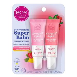 imageeos 24H Moisture Super Balm Watermelon Fros ampamp Mango Melonade Lip Mask Day or Night Lip Treatment Made for Sensitive Skin 035 fl oz 2PackPink Lemonade  Wild Cherry Slushie