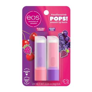 imageeos Lip Balm Gift Set Super Strawberry LimitedEdition Lip Moisturizer Variety Pack 014 oz 4PackElectric Cherry  Grape Fizz
