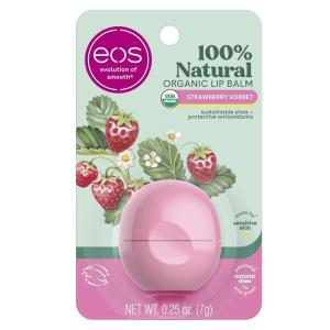 imageeos 100 Natural ampamp Organic Lip Balm 3 Pack Dermatologist Recommended AllDay Moisture Made for Sensitive Skin Lip Care Products 025 ozStrawberry Sorbet