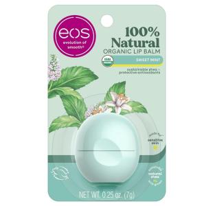 imageeos 100 Natural ampamp Organic Lip Balm 3 Pack Dermatologist Recommended AllDay Moisture Made for Sensitive Skin Lip Care Products 025 ozSweet Mint