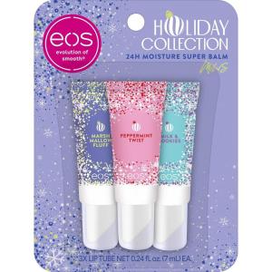 imageeos Holiday 24H Moisture Mini Super Balm Set Peppermint Twist Milk ampamp Cookies Marshmallow Fluff Limited Edition Lip Care Stocking Stuffers 024 fl oz 3pack