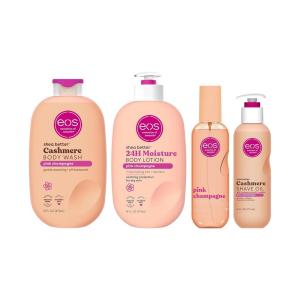 imageeos Pink Champagne Body Care Set  Body Lotion Body Wash Body Mist Shave Oil 4Piece Fragrance Layering Routine Bundle